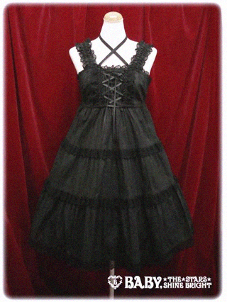 Black tiered babydoll dress