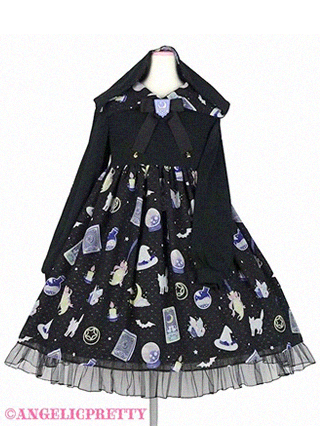 Dress with witchy print